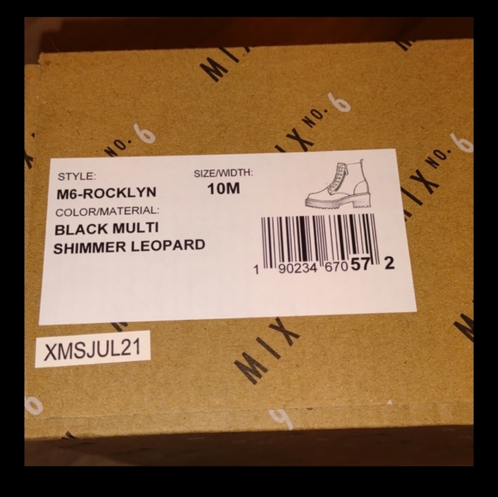 ๐ฃMIX No. 6 Rocklyn Shimmer Leopard Combat Boots - Picture 16 of 16